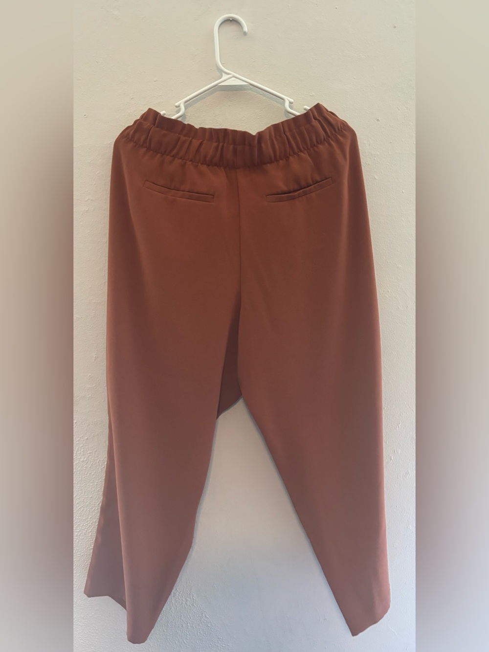 LOFT Rust Brown Drawstring Cropped Pants - Picture 2 of 6
